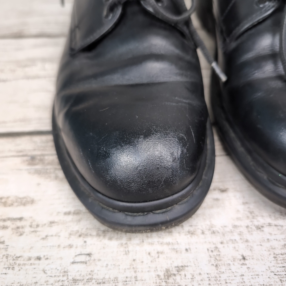 Vintage Dr Martens Black Leather Lace Up Oxford Shoes Men Size 8 - Picture 3 of 11